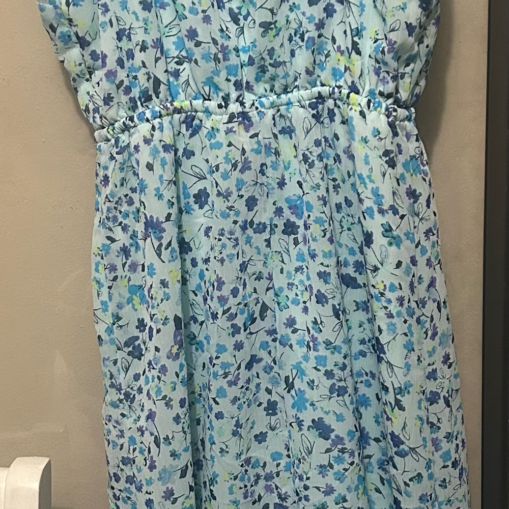 Candie's Blue Pleated Tiered Sundress